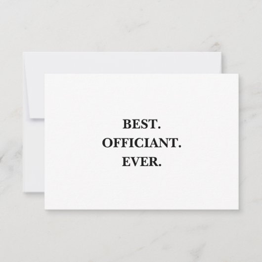 Beste ceremoniemeester ooit dank je kaart - brief- (Voorkant)
