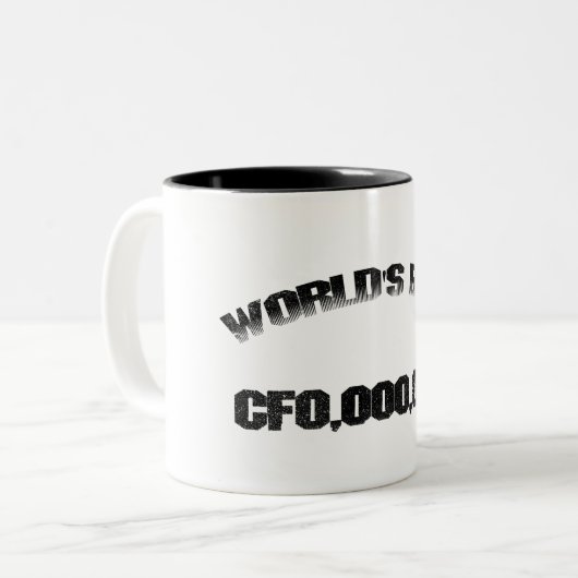 Beste CFO ter wereld.000.000 Tweekleurige Koffiemok (Voorkant links)