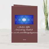 BESTE CHANUKAH-WENSKAARTEN - GOTTLIEB-ARTWORK FEESTDAGEN KAART (Achterkant)