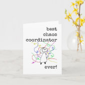 Beste Chaos Coordinator, Boss Appreciation Kaart (Gele Bloem)