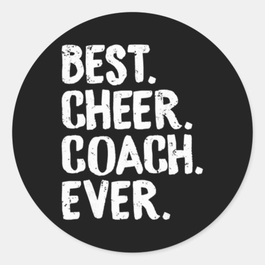 Beste Cheercoach Ooit Cheerleading Team Docent F Ronde Sticker (Voorkant)
