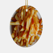 Beste Cheesy Christmas | Funny Cheese Fries Keramisch Ornament (Rechts)