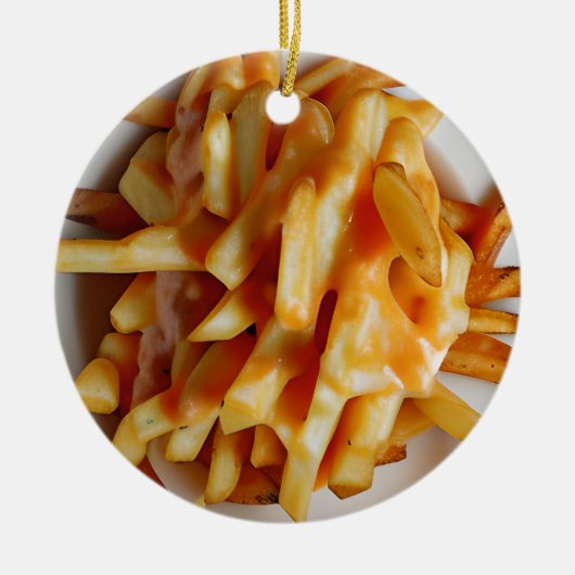 Beste Cheesy Christmas | Funny Cheese Fries Keramisch Ornament (Voorkant)