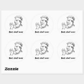 Beste Chef Ever Ronde Sticker (Vel)
