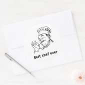 Beste Chef Ever Ronde Sticker (Envelop)