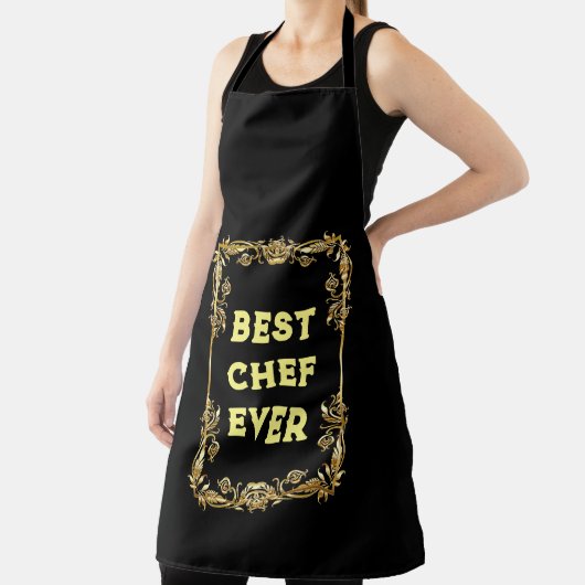 Beste Chef Ever Vaders Dag Moderne Gouden Kalligra Schort (Insitu)