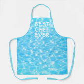 Beste Chef Ever water textuur water rimpelt modern Schort (Voorkant)
