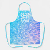 Beste Chef Ever water textuur water rimpelt modern Schort (Voorkant)