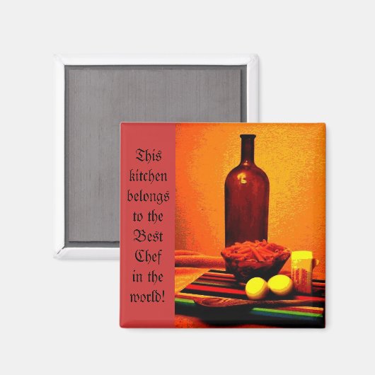 Beste chef-kok in de wereld magneet (Voorkant / Achterkant)