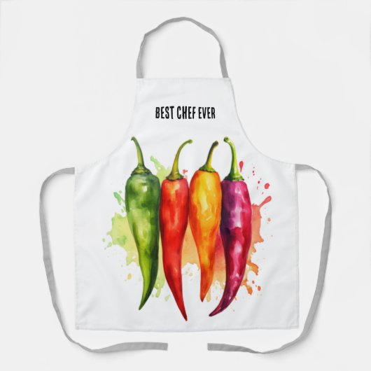 beste chef-kok ooit All-Over hot chili Print Schor Schort (Voorkant)