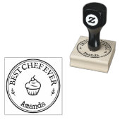 Beste Chef-kok ooit - Gepersonaliseerde zelfgemaak Rubberstempel (Gestempeld)