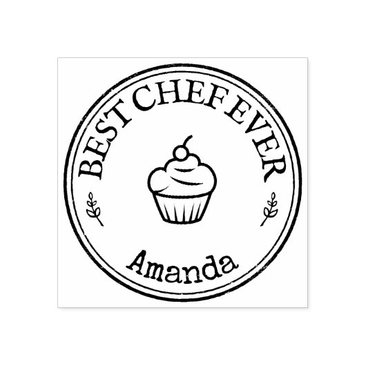 Beste Chef-kok ooit - Gepersonaliseerde zelfgemaak Rubberstempel (Afrduk)