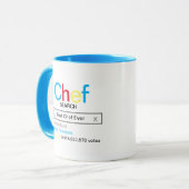 Beste chef-kok ooit zoekmachineresultaat met naam mok (Voorkant links)
