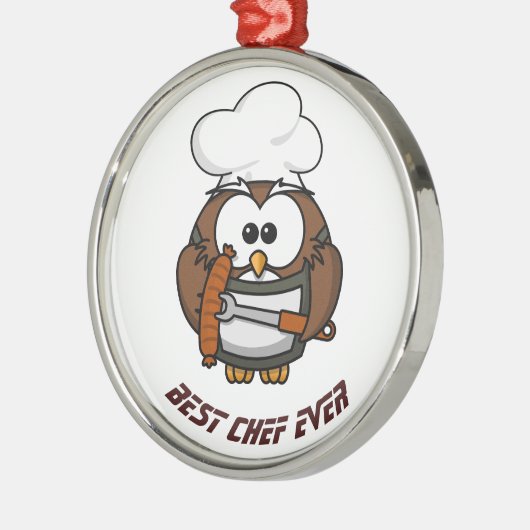 Beste Chef ooit Metalen Ornament (Links)