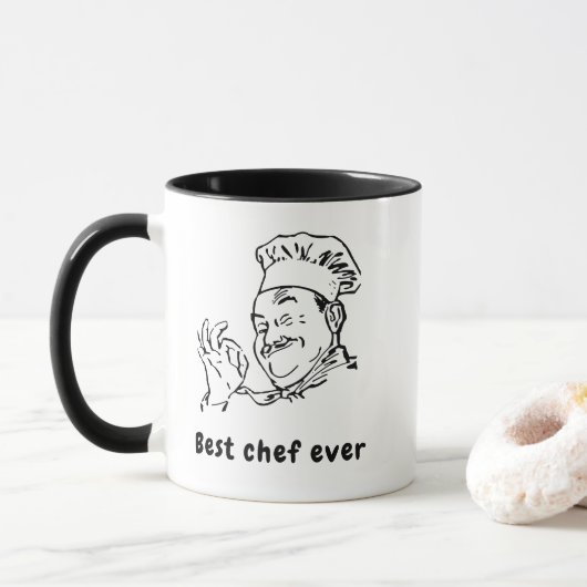 Beste chef ooit vader Koken keuken eten Mok (Met donut)