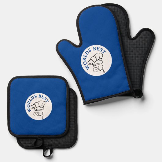 Beste Chef over werelden Ovenwant & Pannenlap Set (Voorkant / Achterkant)