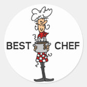 Beste Chef Ronde Sticker (Voorkant)
