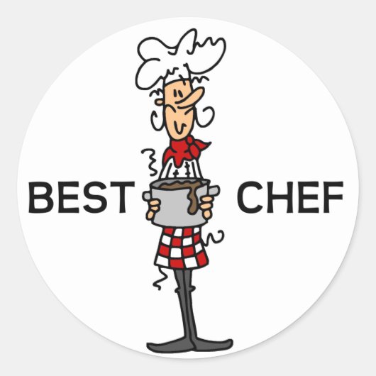 Beste Chef Ronde Sticker (Voorkant)