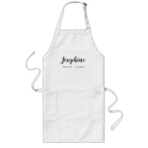 Beste Chef Script Naam Eenvoudig gepersonaliseerd Lang Schort