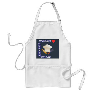 Beste chef ter wereld Mijn vader White Adult Schor Standaard Schort