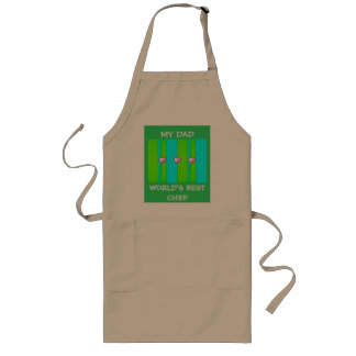 Beste Chef van mijn vader, beige Apron. Lang Schort