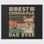 Beste Chihuahua Dad Ever Cadeaupapier (Vlak)