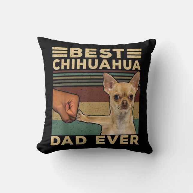 Beste Chihuahua Dad Ever Kussen (Voorkant)