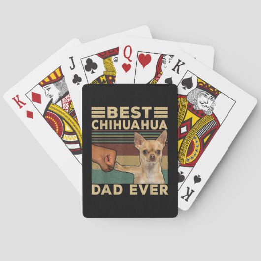 Beste Chihuahua Dad Ever Pokerkaarten (Achterkant)