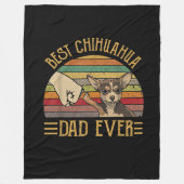  beste Chihuahua Dad Ever Sunset Fleece Deken (Voorkant)