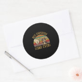 beste chihuahua dad ooit zonsondergang ronde sticker (Envelop)