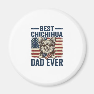 Beste Chihuahua Vader Ooit Patriottisch Hond Shirt Magneet