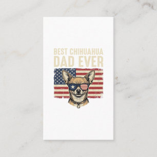 Beste Chihuahua-vader ooit Retro patriottische hon Visitekaartje