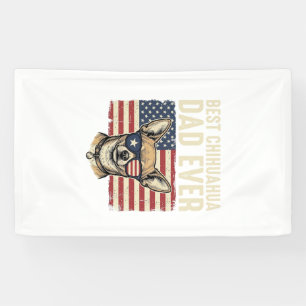 Beste Chihuahua-vader ooit vintage patriottische h Spandoek