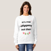 Beste Chirps Hockey Sweatshirt Glibberig Daar Buit (Voorkant volledig)