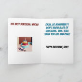 Beste chirurg verjaardag kaart (Binnen)