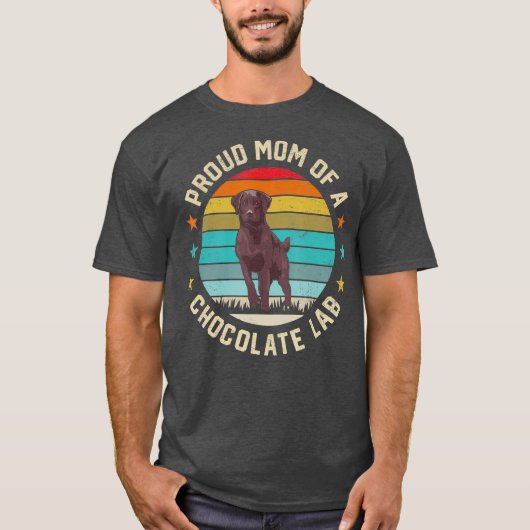 Beste Chocolade Lab Moeder Hondenliefhebber Bruin T-shirt (Voorkant)