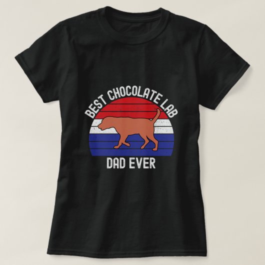 Beste Chocolade Lab Papa Ooit Labrador Retriever F T-shirt (Design voorkant)