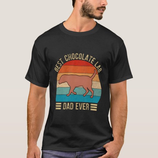 Beste Chocolade Lab vader ooit Labrador Retriever T-shirt (Voorkant)