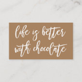 Beste chocolade-thema-Visitekaartjes Visitekaartje (Achterkant)