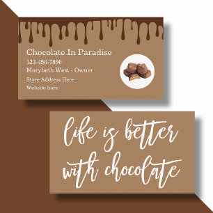 Beste chocolade-thema-Visitekaartjes Visitekaartje