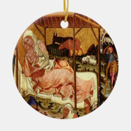 BESTE CHRISTMAS-ORNAMENS - NATIVITEIT - FAMOUS ART KERAMISCH ORNAMENT (Voorkant)