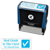 "Beste cijfer in de klas!" Teacher Rubber Stamp Zelfinktende Stempel (In situ)