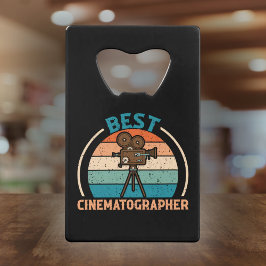 Beste Cinematographer Retro - Film Crew Gift Creditkaart Flessenopener