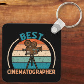 Beste Cinematographer - Retro Style Sleutelhanger (Achterkant)
