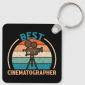 Beste Cinematographer - Retro Style Sleutelhanger (Achterkant)