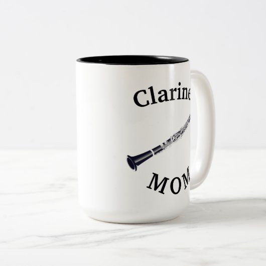 Beste "Clarinet MOM" ooit! Moederdag Tweekleurige Koffiemok (Voorkant rechts)