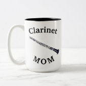 Beste "Clarinet MOM" ooit! Moederdag Tweekleurige Koffiemok (Links)