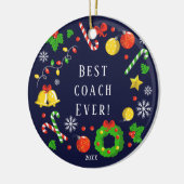Beste coach altijd kerstversiering keramisch ornament (Links)