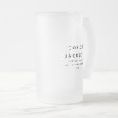 Beste coach altijd leuk, gepersonaliseerd cadeaugl matglas bierpul (Voorkant rechts)