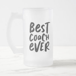 Beste coach altijd leuk, gepersonaliseerd cadeaugl matglas bierpul